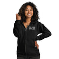 Unisex heavy blend zip hoodie - white small font