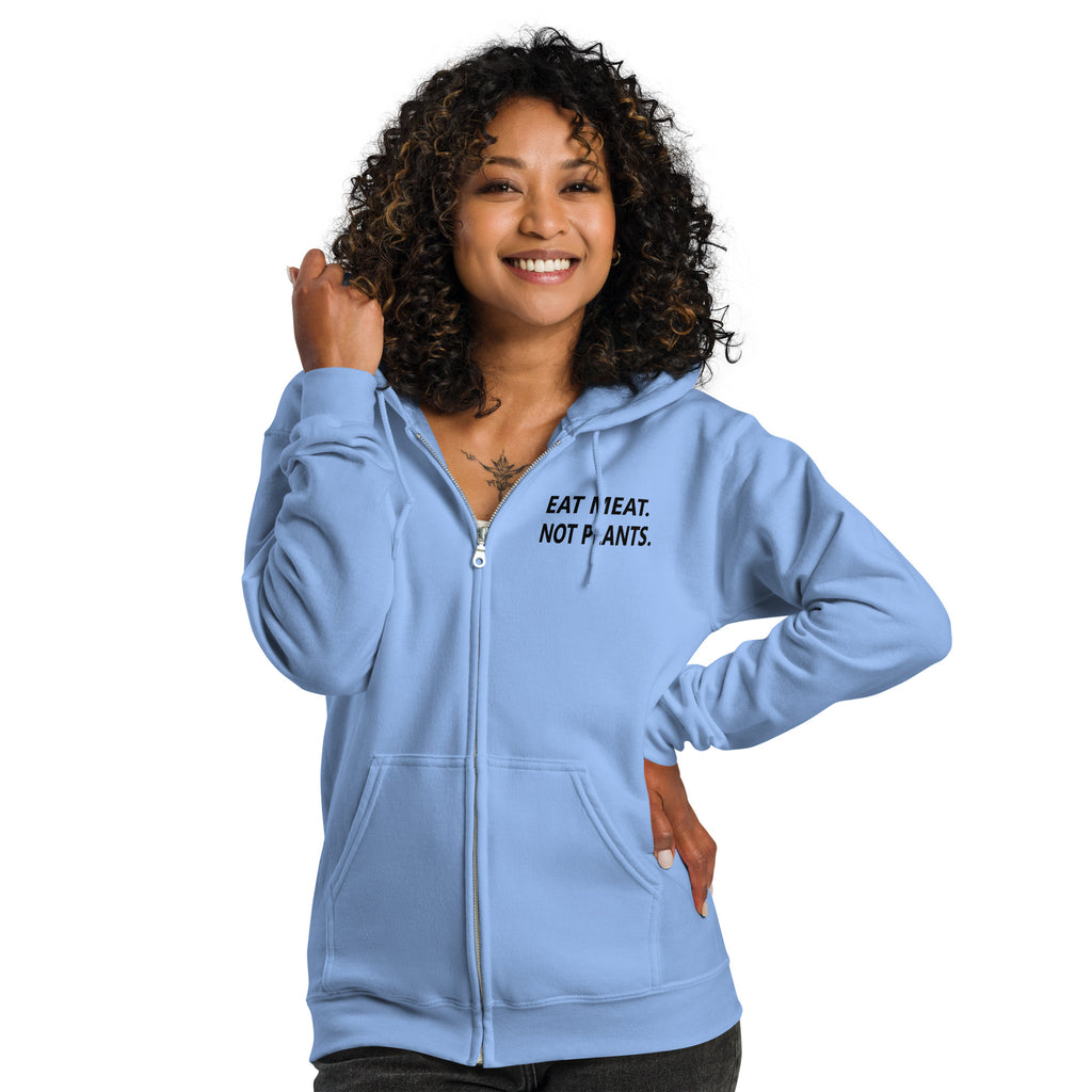 Unisex heavy blend zip hoodie - black small font - back print