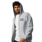 Unisex heavy blend zip hoodie - black small font - back print
