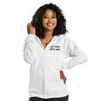 Unisex heavy blend zip hoodie - black small font - back print