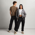 Heavyweight sweatpants - embroidered white font