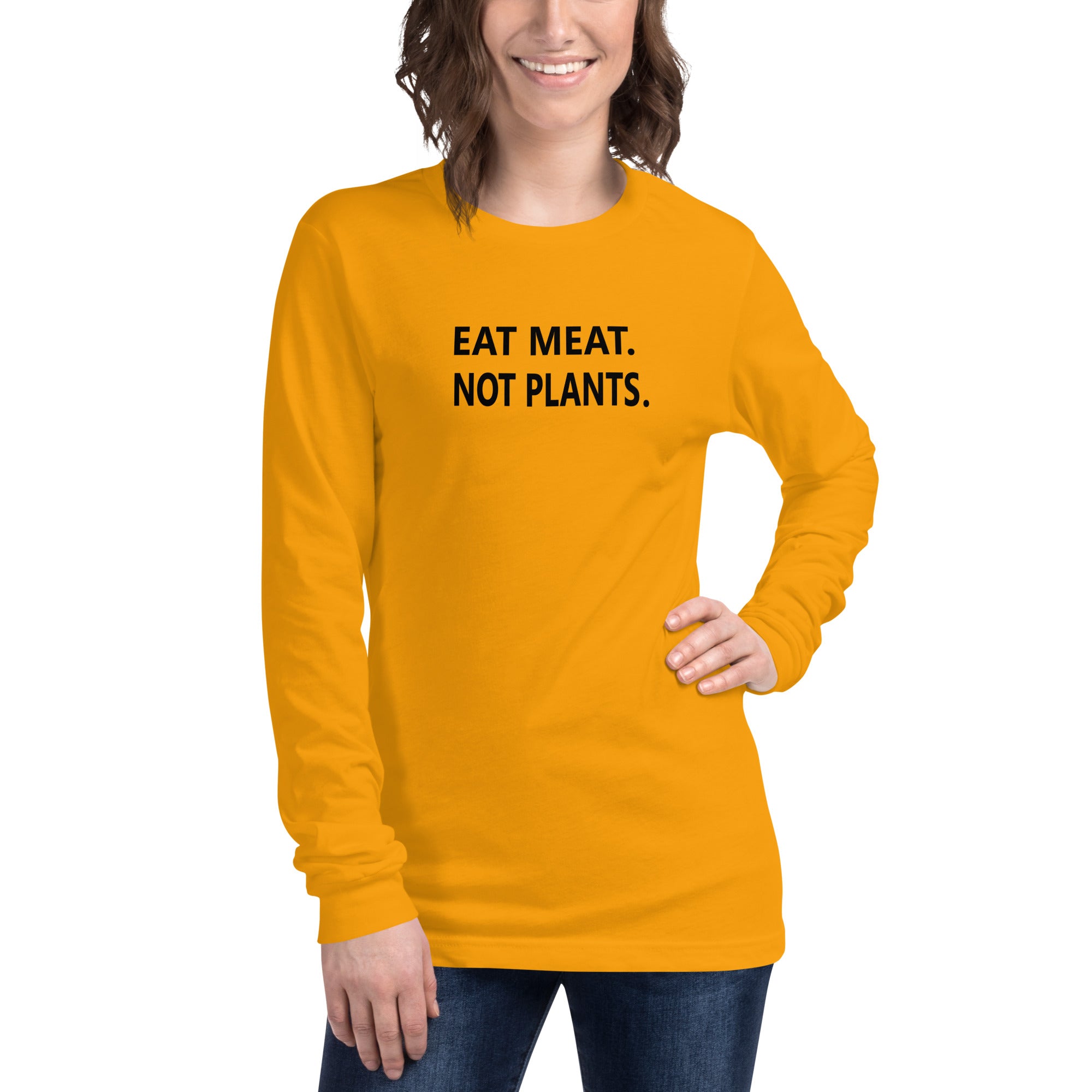 Unisex Long Sleeve Tee - black small font - back print