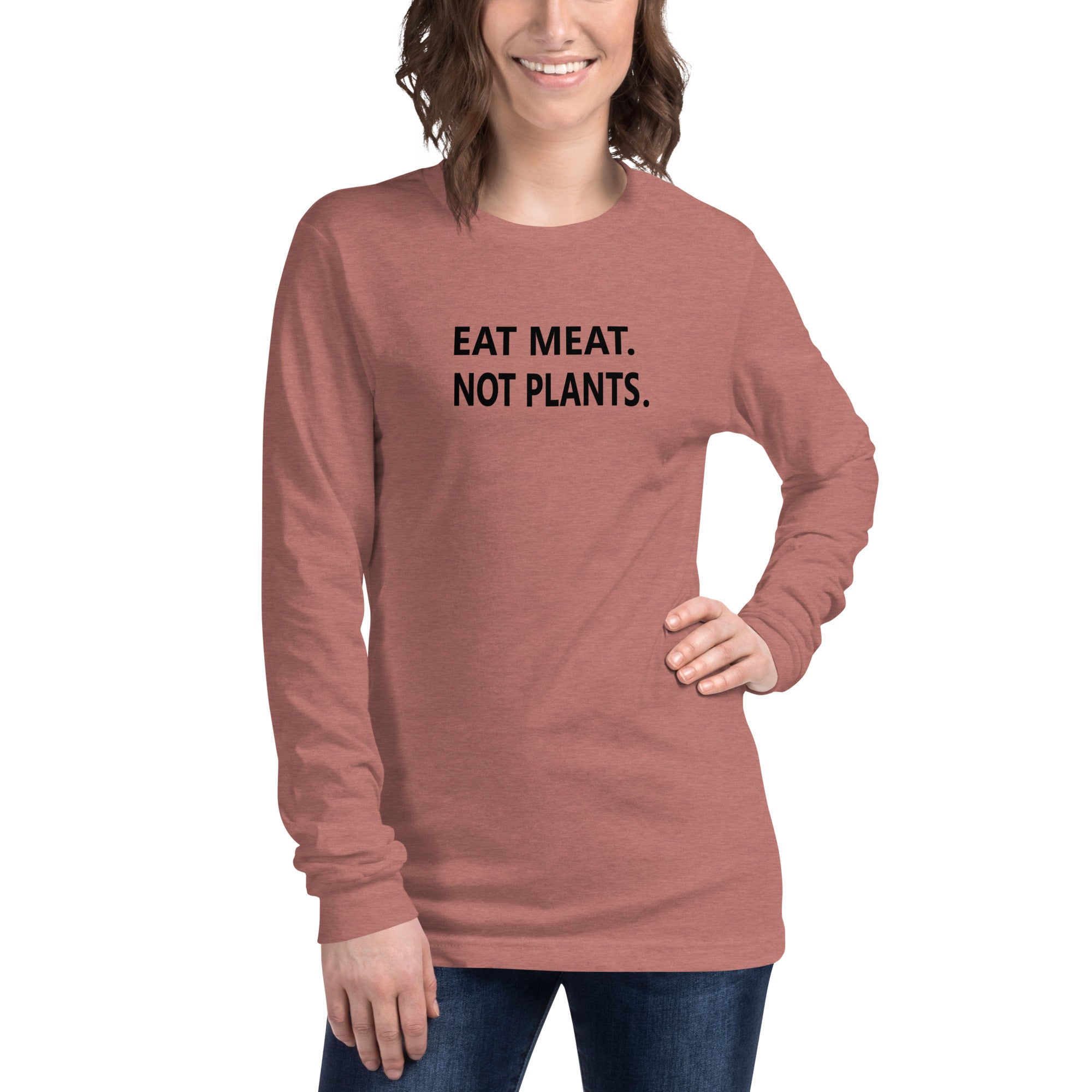 Unisex Long Sleeve Tee - black small font - back print