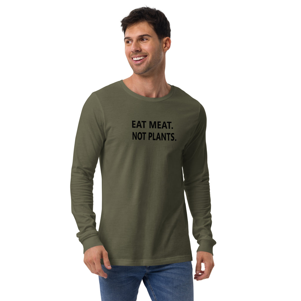 Unisex Long Sleeve Tee - black small font - back print