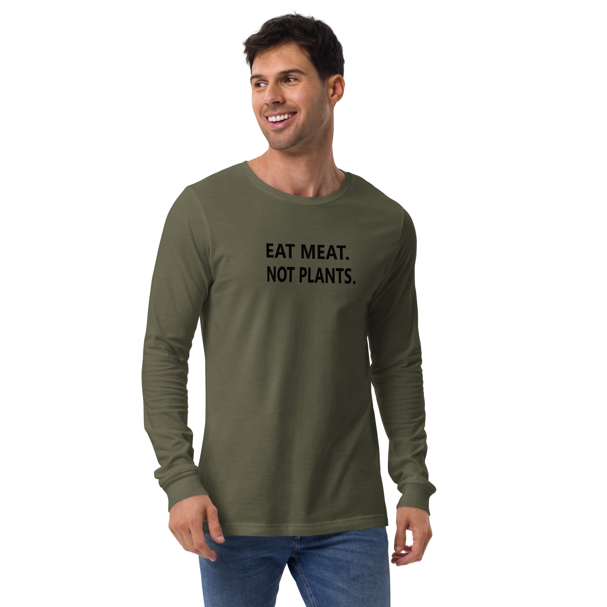 Unisex Long Sleeve Tee - black small font - back print