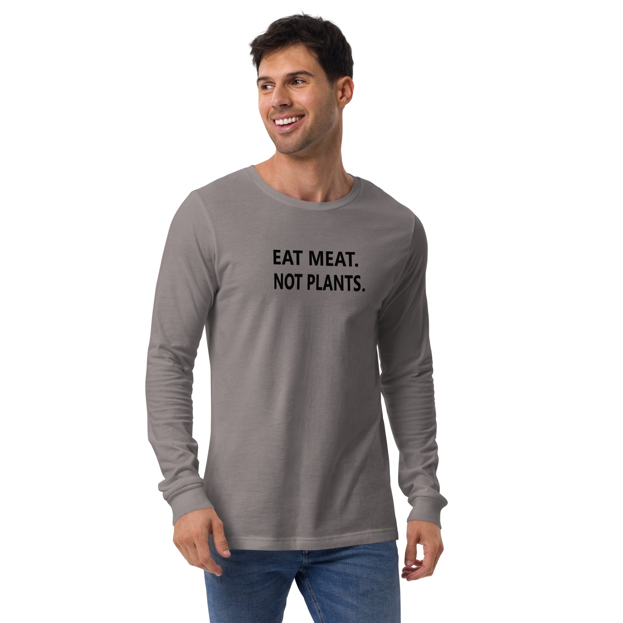 Unisex Long Sleeve Tee - black small font - back print