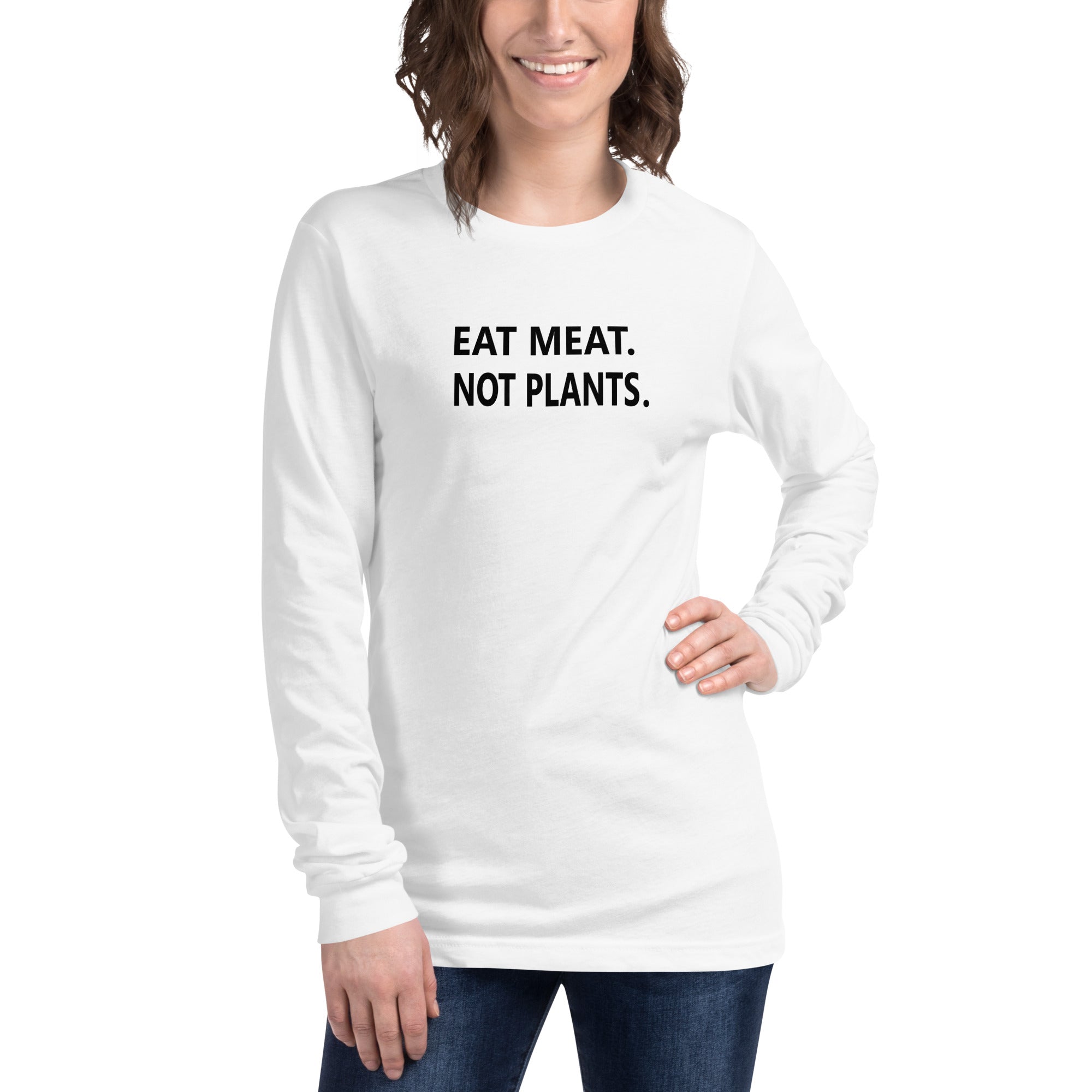 Unisex Long Sleeve Tee - black small font - back print