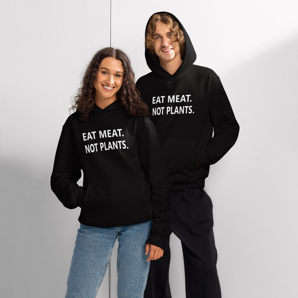 Oversized heavyweight hoodie - white font - back print
