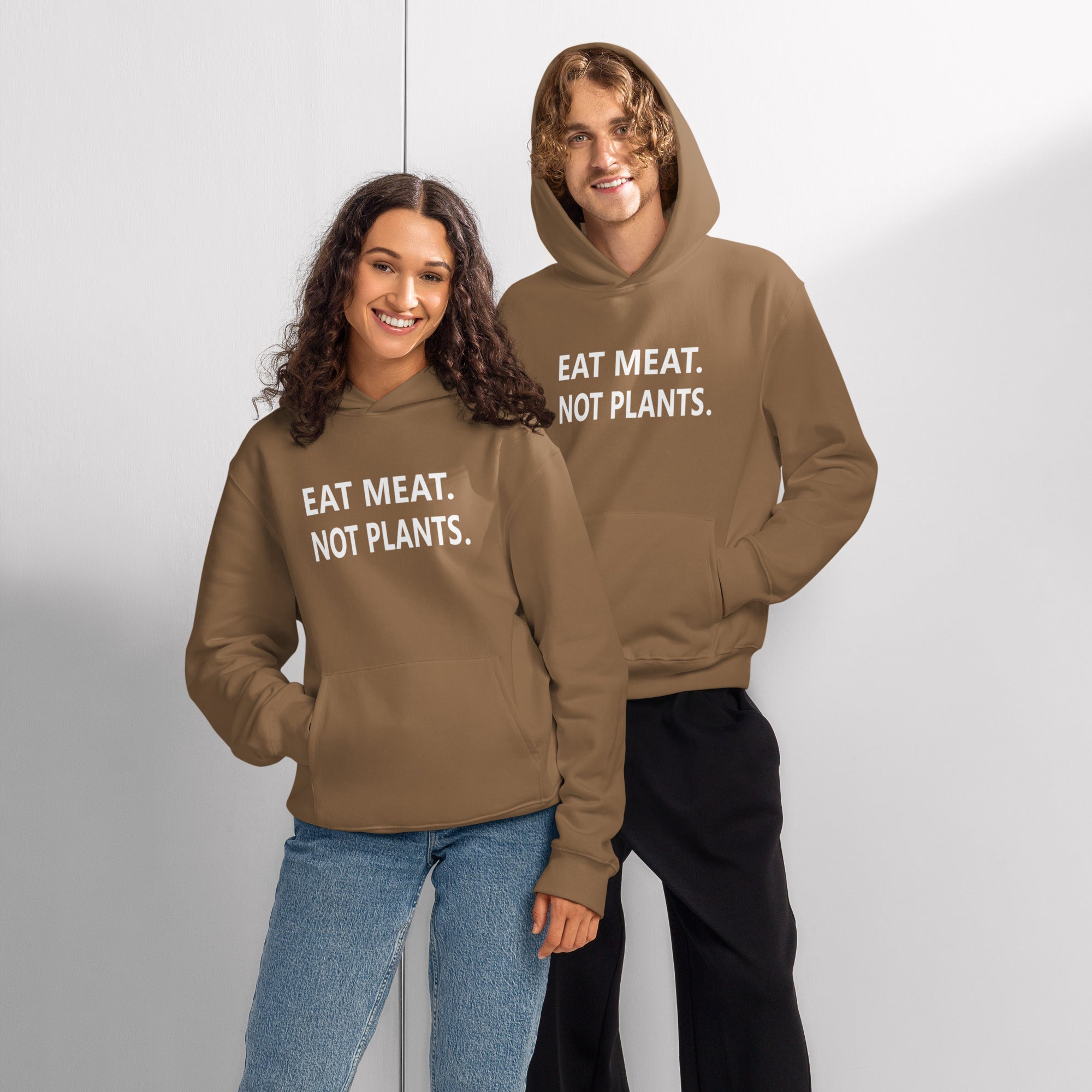 Oversized heavyweight hoodie - white font - back print