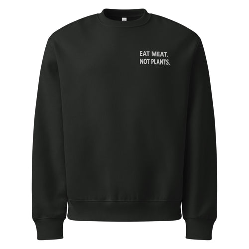 Oversized heavyweight sweatshirt - embroidered white small font