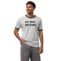 Unisex ringer t-shirt - black font
