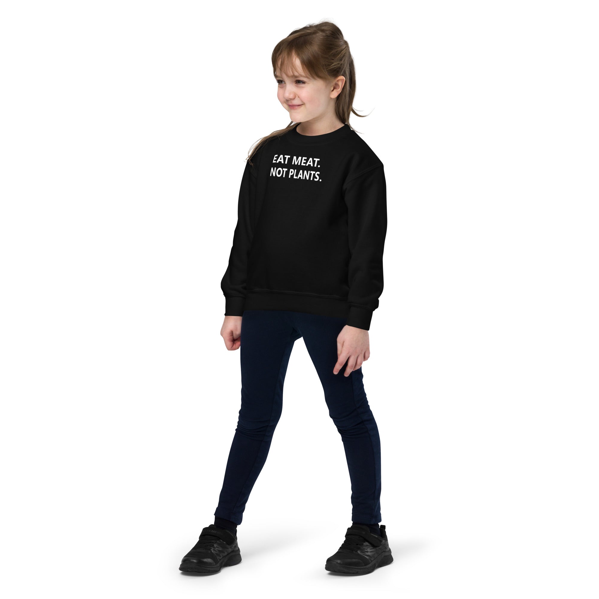 Youth crewneck sweatshirt - white font