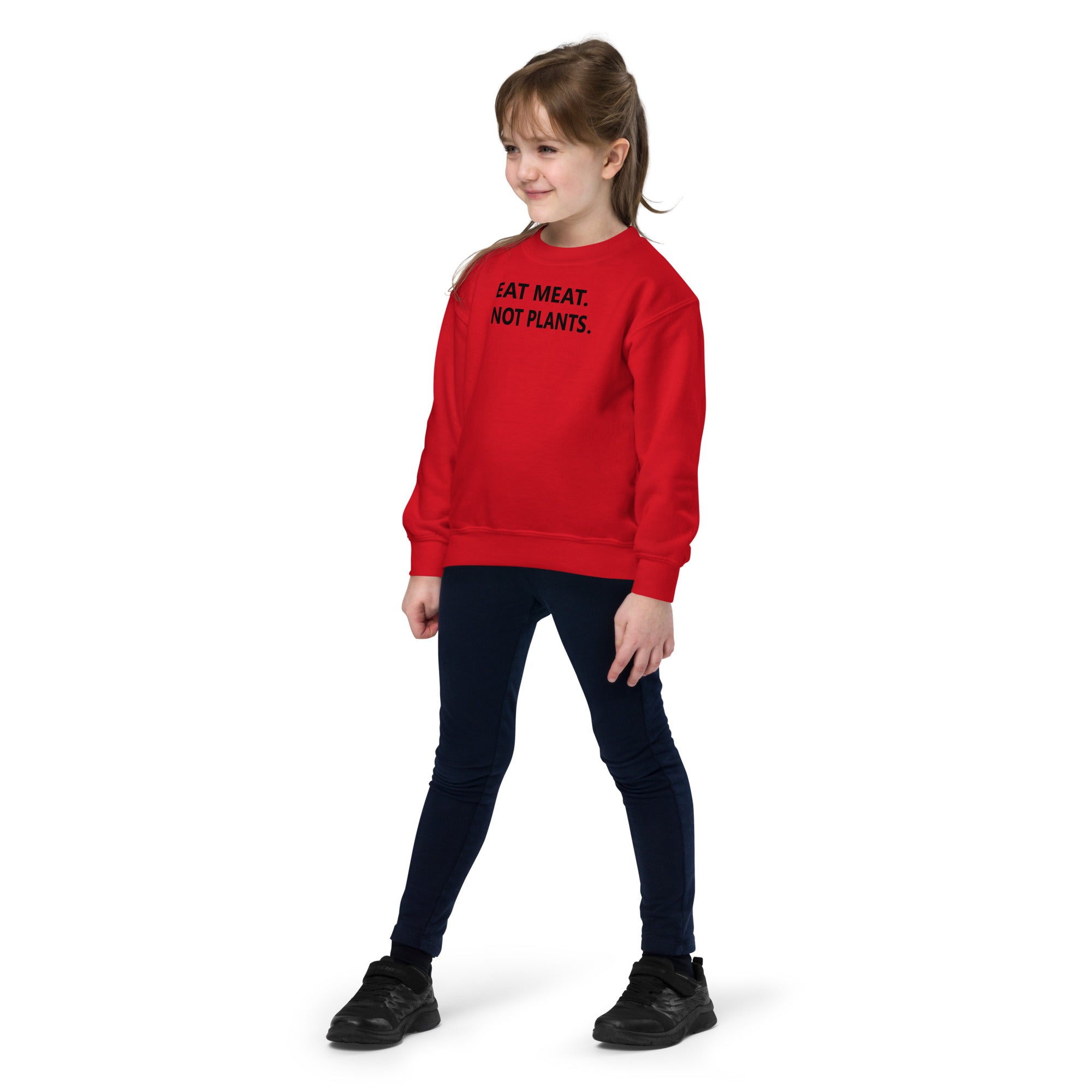 Youth crewneck sweatshirt - black font