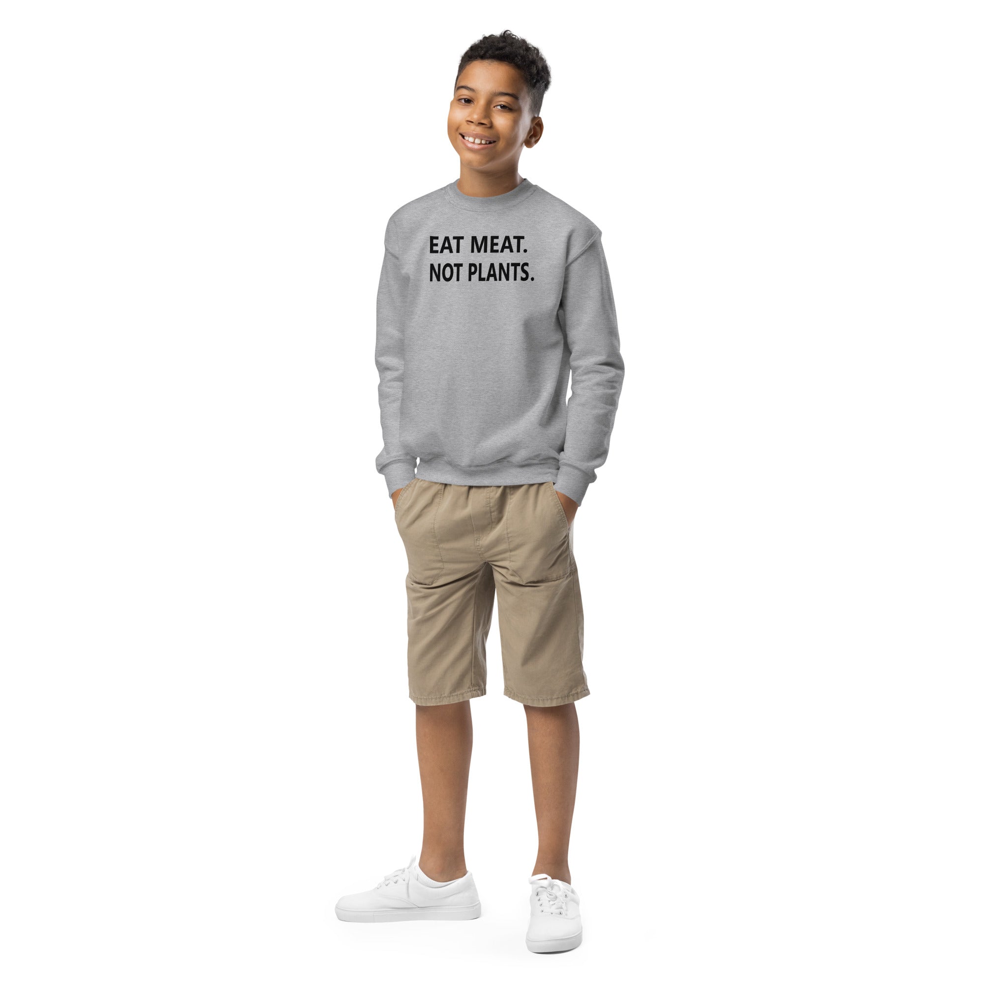 Youth crewneck sweatshirt - black font