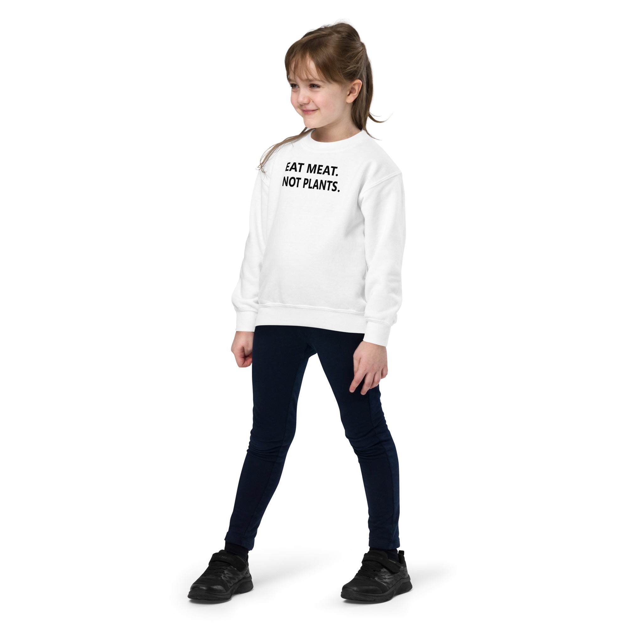 Youth crewneck sweatshirt - black font