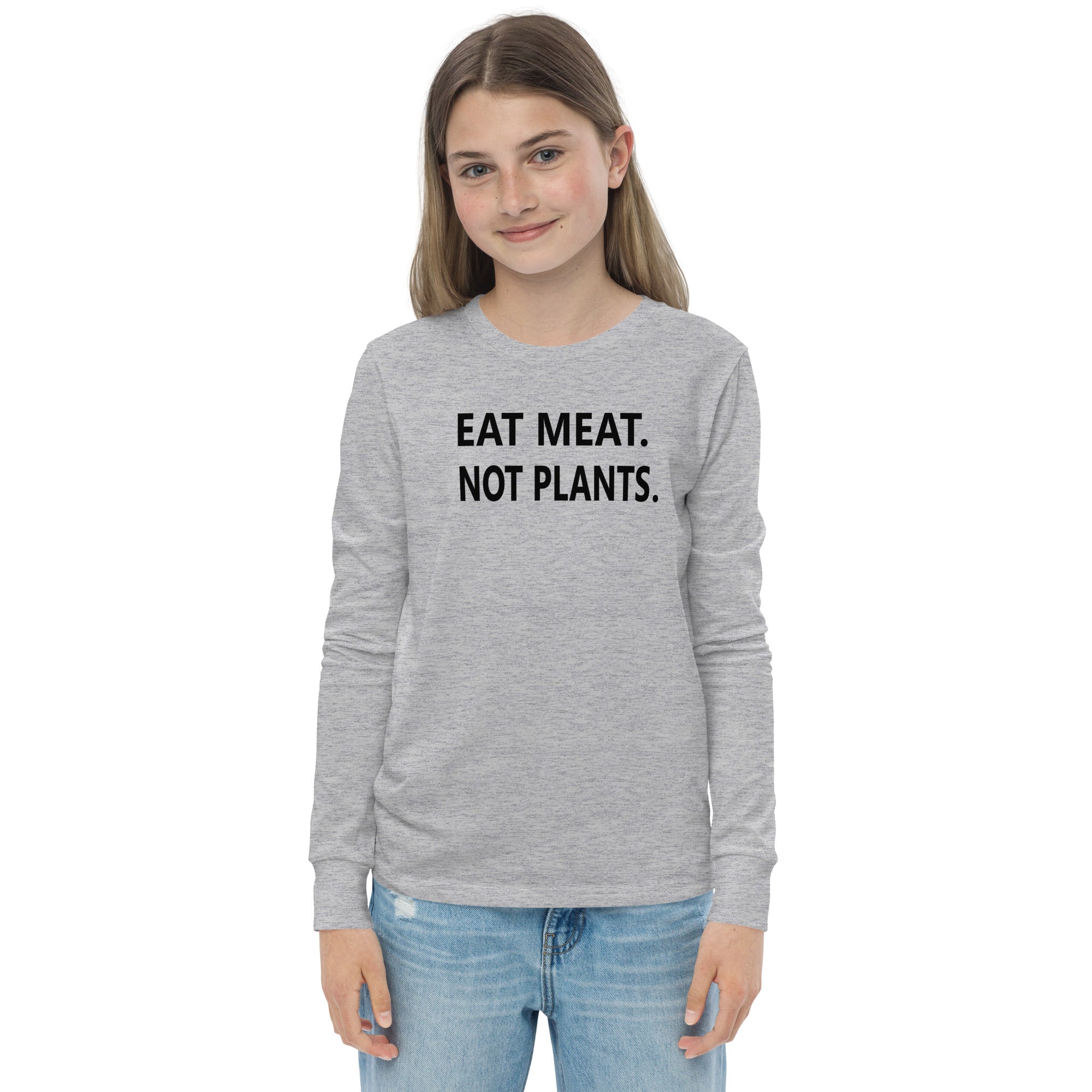 Youth long sleeve tee - black font