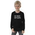 Youth long sleeve tee - white font