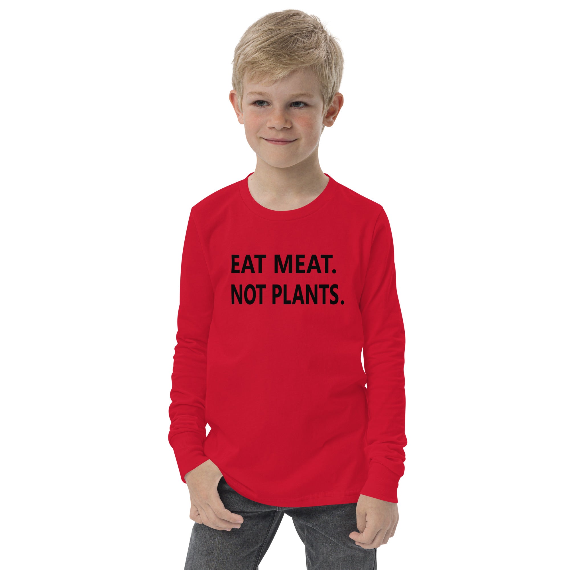Youth long sleeve tee - black font