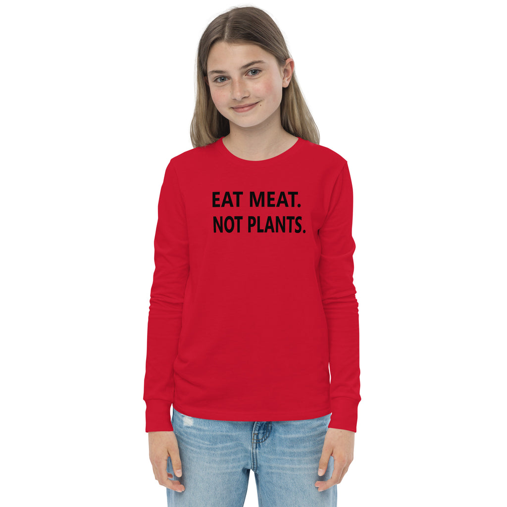 Youth long sleeve tee - black font