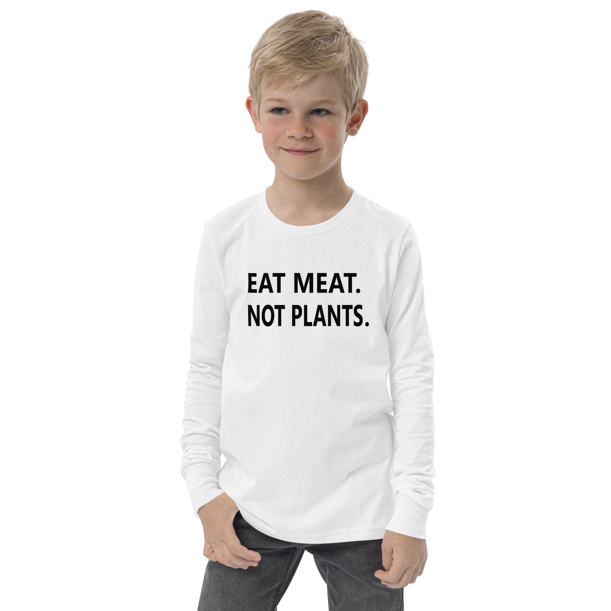 Youth long sleeve tee - black font