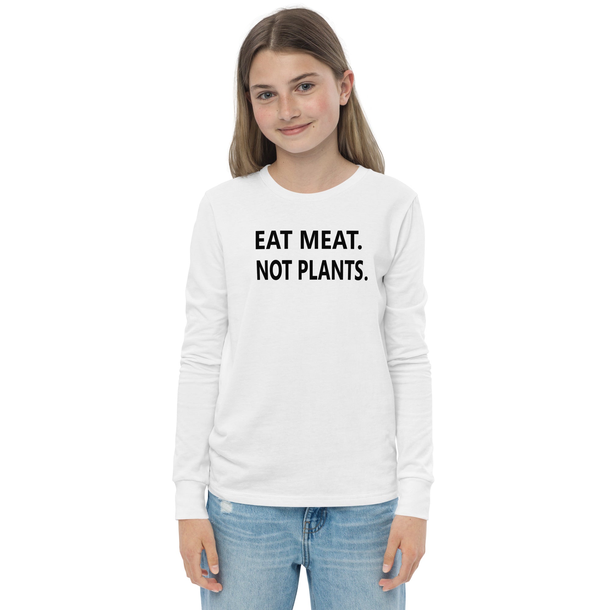 Youth long sleeve tee - black font